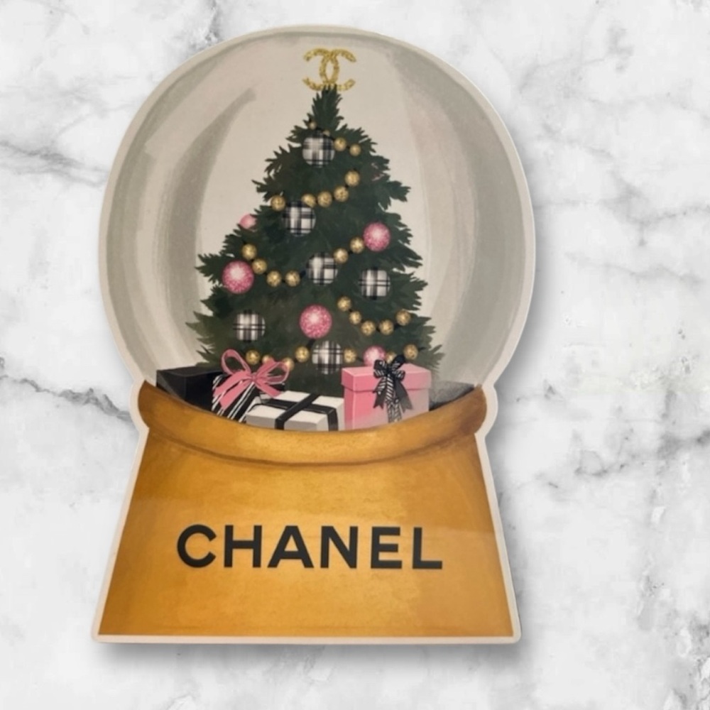 Chanel ornament SnowGlobe Christmas Luxury Table Top Shelf Decor Art